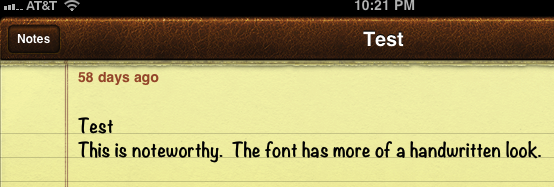 Apple Noteworthy Font
